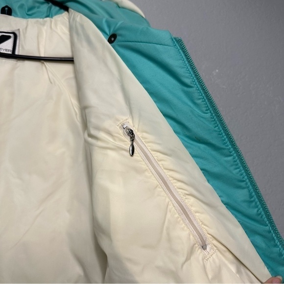 Vintage Obermeyer Puffer Ski Down Jacket Snow Coat Blue‎ Warm Winter Vacation - Picture 7 of 14